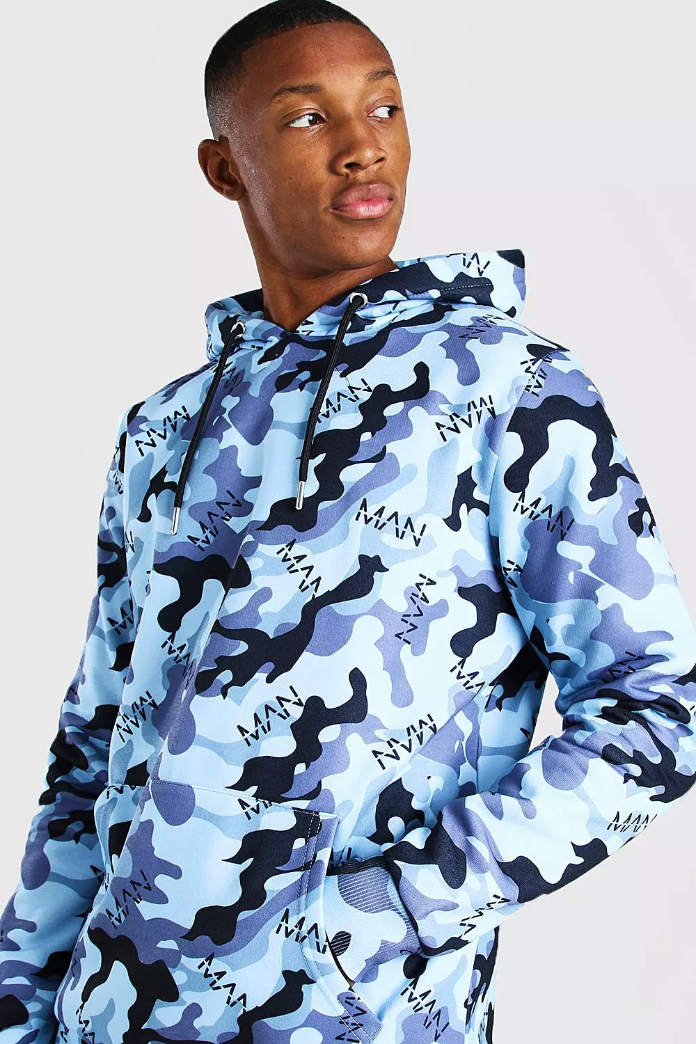 Light blue cheap camo hoodie